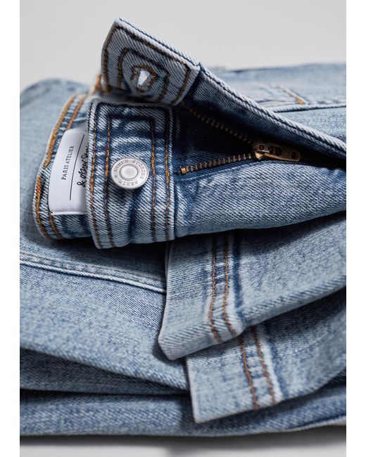 & Other Stories Blue Flared Patch-pocket Jeans