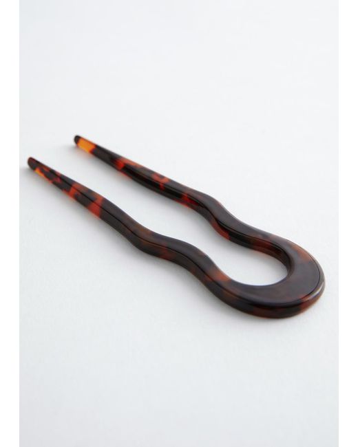 & Other Stories Brown Wavy Hair Pin