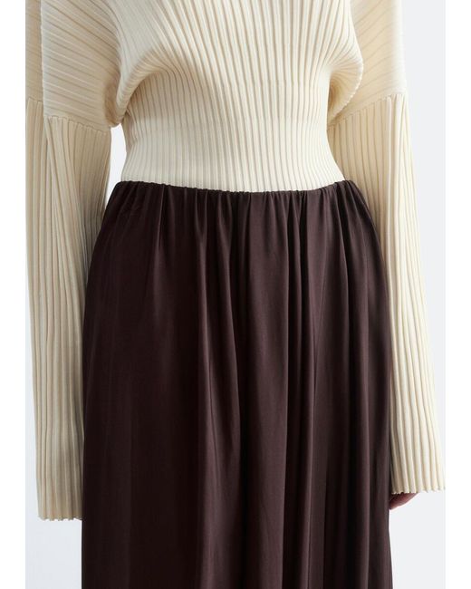 & Other Stories White Twisted Drape Balloon Skirt