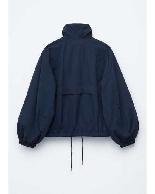 & Other Stories Blue Stand-Collar Drawstring Jacket