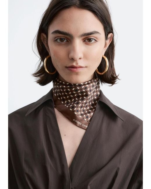 & Other Stories Black Fitted-Waist Cotton Shirt