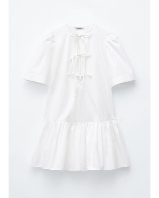 & Other Stories White Peplum Mini Dress