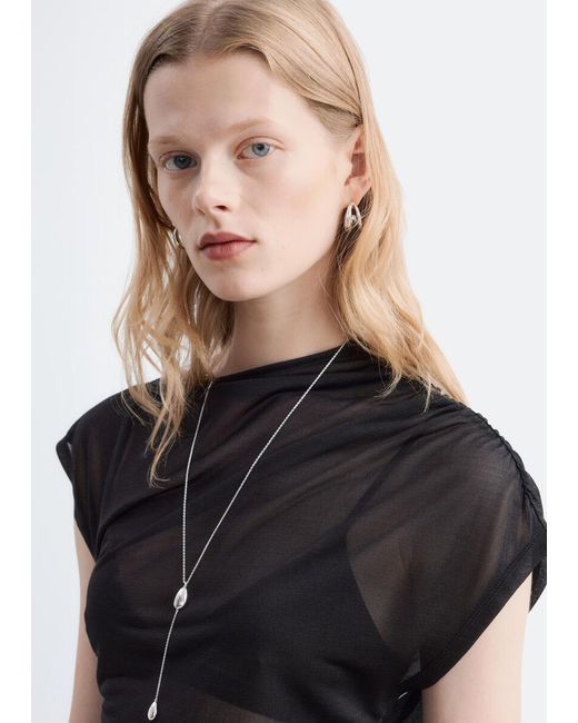 & Other Stories Black Gathered Top
