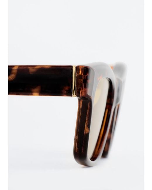 & Other Stories Brown Chunky Rectangle Sunglasses