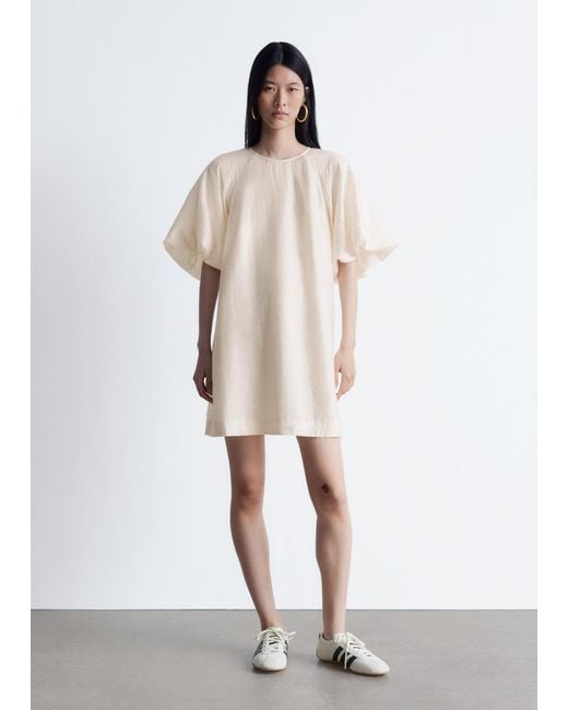 & other stories puff sleeve mini dress & Other Stories | Puff-Sleeve Mini Dress | Blue