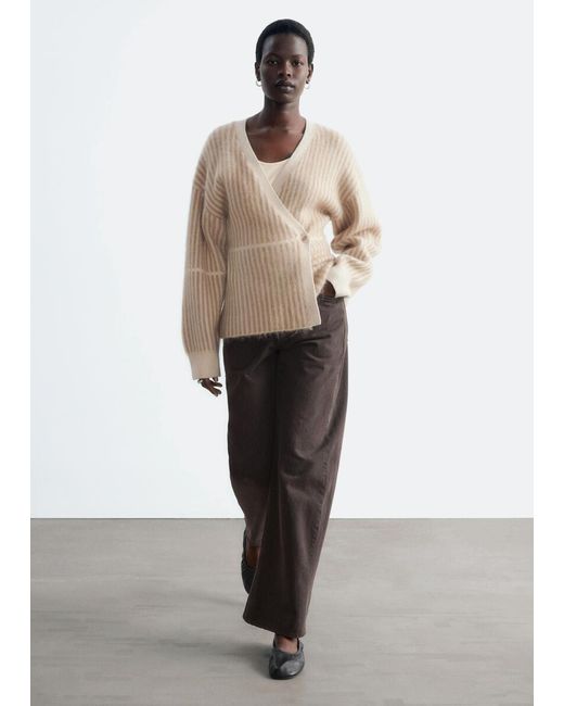 & Other Stories Natural Mohair-Blend Wrap Cardigan