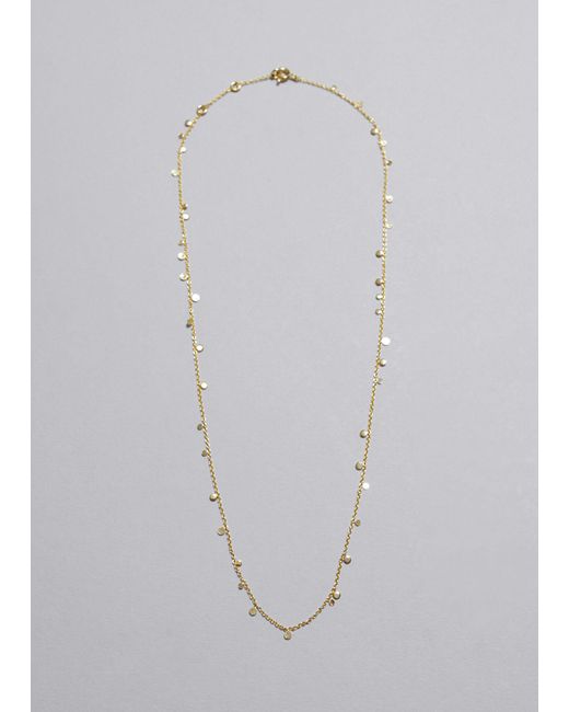 & Other Stories White Pendant Chain Necklace