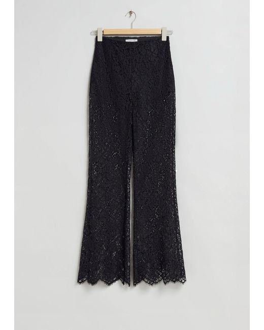 & Other Stories Black Lace Trousers