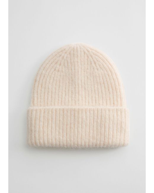 & Other Stories Natural Wool Blend Beanie
