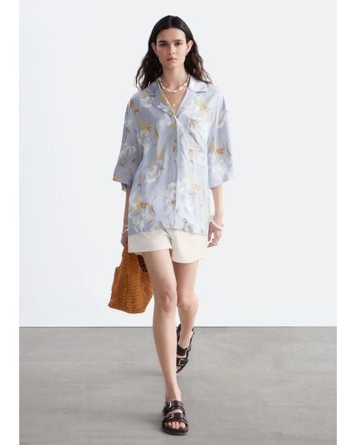 & Other Stories White Oversized Resort Shirt