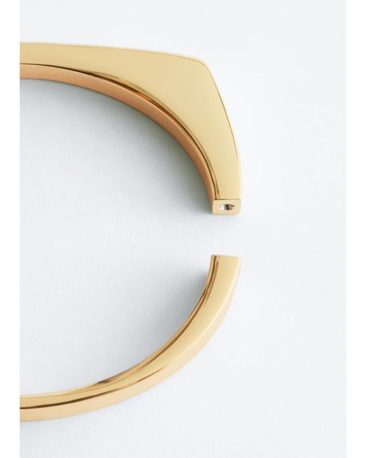 & Other Stories Blue Angular Bangle Bracelet
