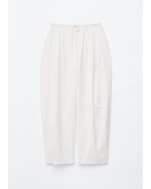 & Other Stories White Wide-Leg Trousers