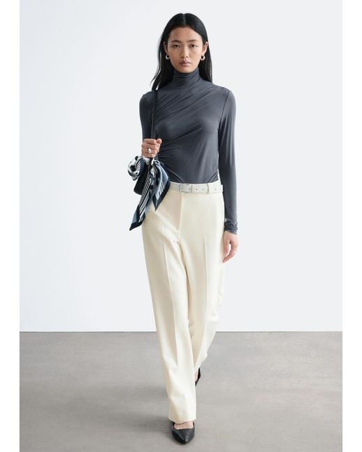 & Other Stories White Straight Press-Crease Trousers