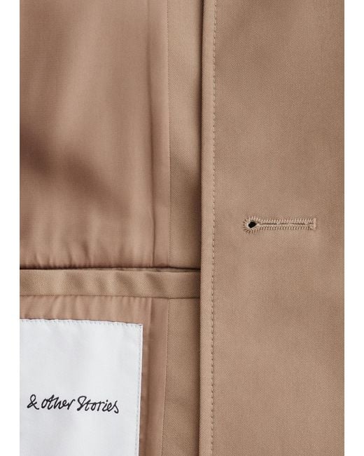 & Other Stories Natural Double-Breasted Trench Jacket