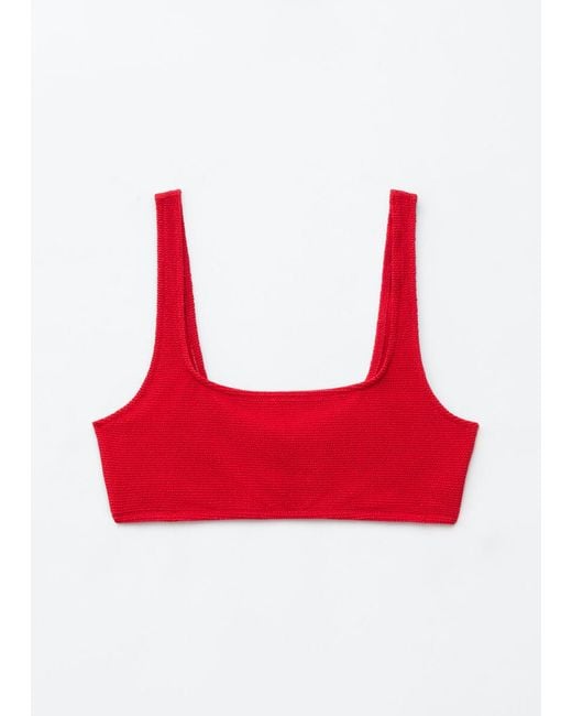 & Other Stories Textured Bikini Top