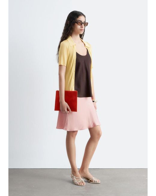 & Other Stories Yellow Rib-Knit Top