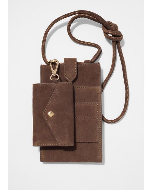 & Other Stories Brown Phone Pouch