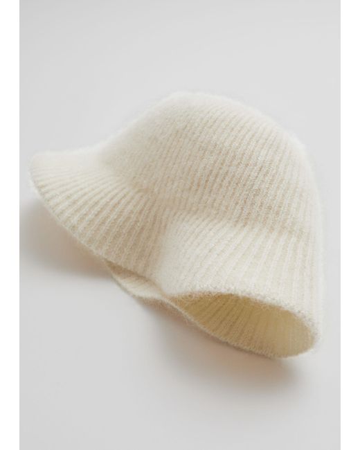 & Other Stories Natural Fuzzy Bucket Hat