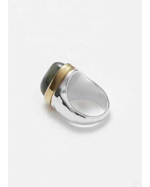 & Other Stories Metallic Two-Toned Stone Ring