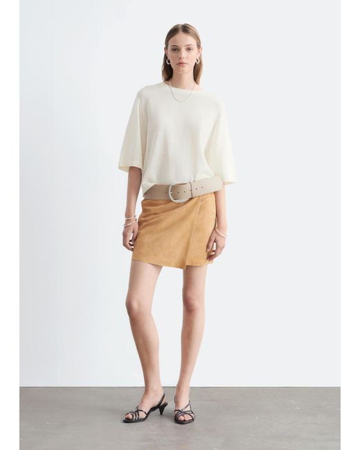& Other Stories Natural Knitted Cotton T-Shirt
