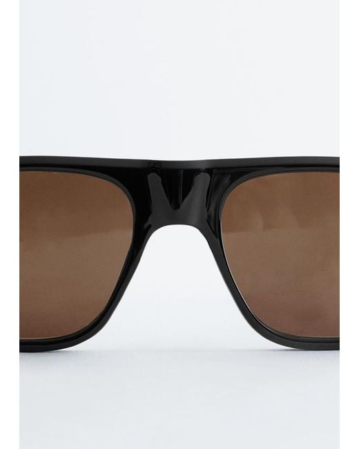 & Other Stories Black Square-Frame Sunglasses