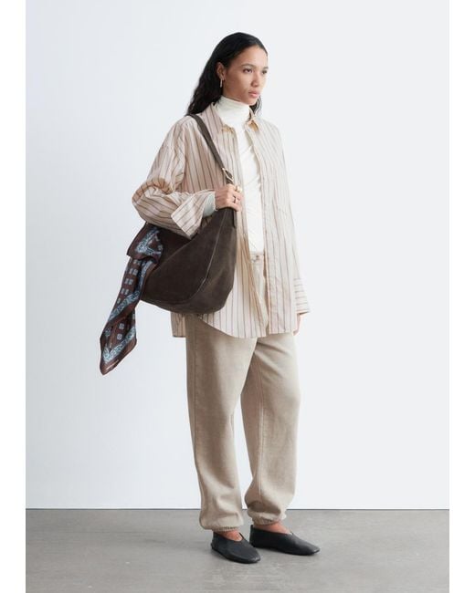 & Other Stories White Oversized Joggers