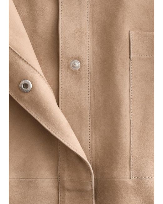 & Other Stories Natural Suede Shirt