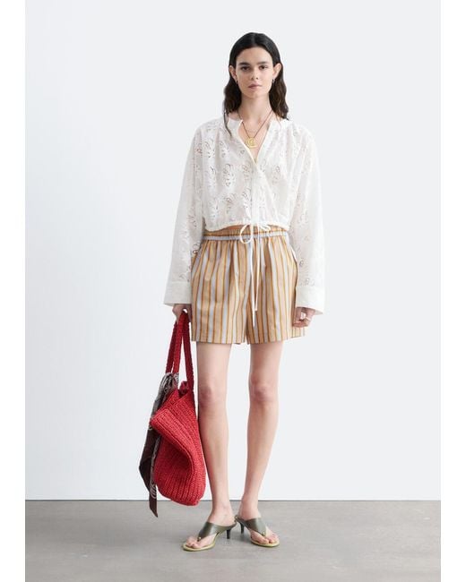 & Other Stories White Lace Blouse