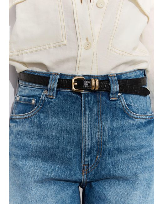 & Other Stories White 5-pocket Denim Shorts