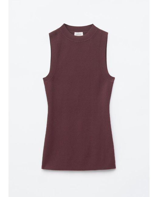 & Other Stories Red Ribbed Tank Top