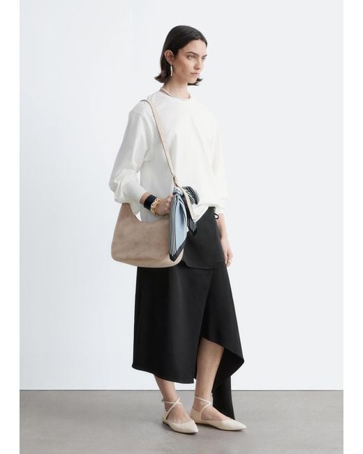 & Other Stories White Long-Sleeve Jersey Top