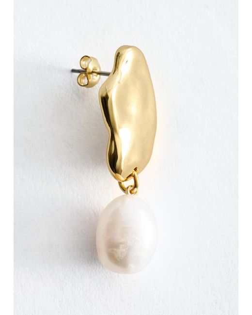 & Other Stories Multicolor Freshwater Pearl Pendant Earrings