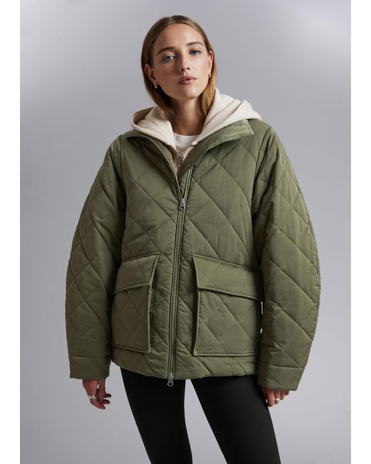 Diamond quilted shop jacket