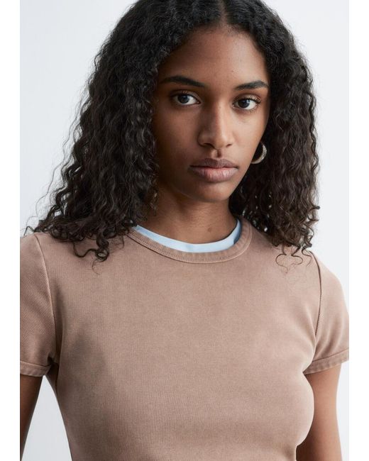 & Other Stories White Slim Fit Jersey T-Shirt