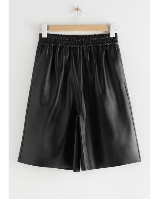 \u0026 Other Stories Pull-on Leather Shorts 