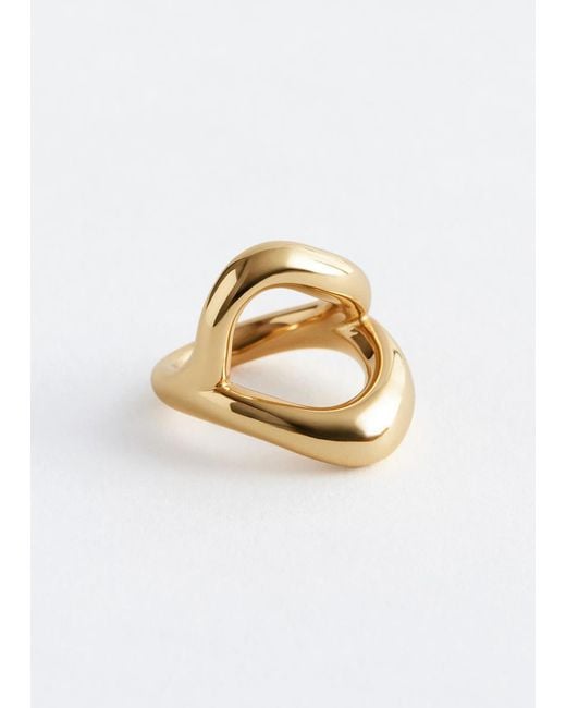 & Other Stories Metallic Irregular Ring