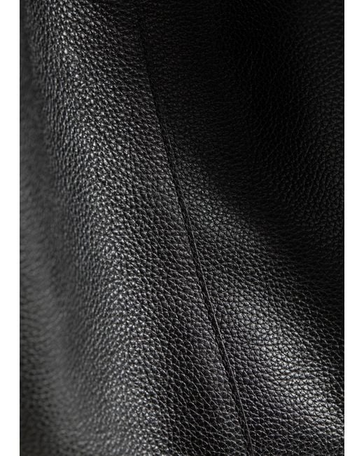 & Other Stories Black Large Leather Tote