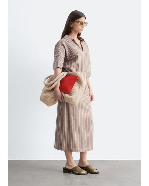 & Other Stories Brown Drawstring Cropped Top