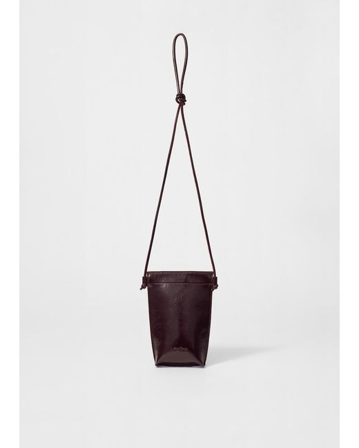 & Other Stories White Leather Phone Pouch