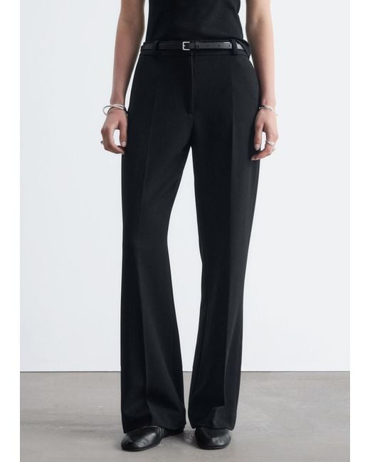 & Other Stories White Tailored Press Crease Trousers