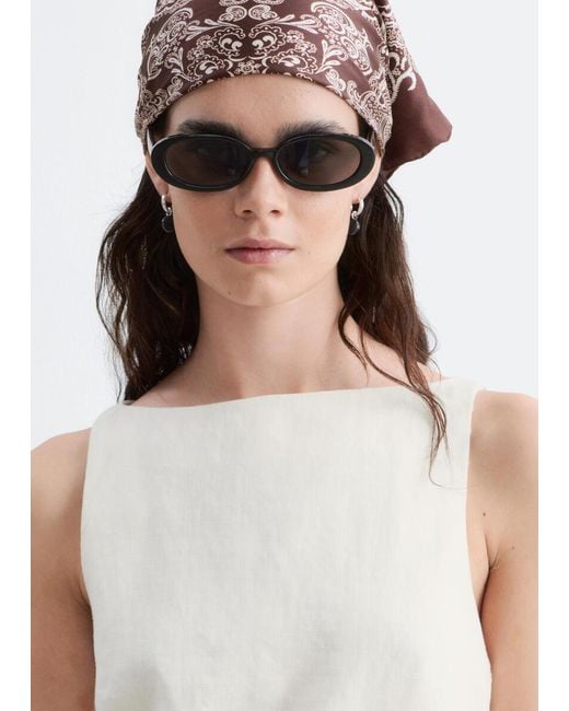 & Other Stories White Linen Mini Dress