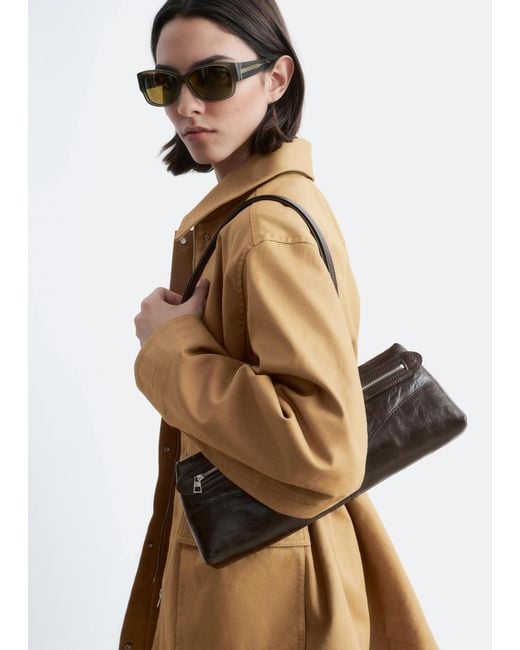 & Other Stories Brown Oversized Drawstring Utility Jacket