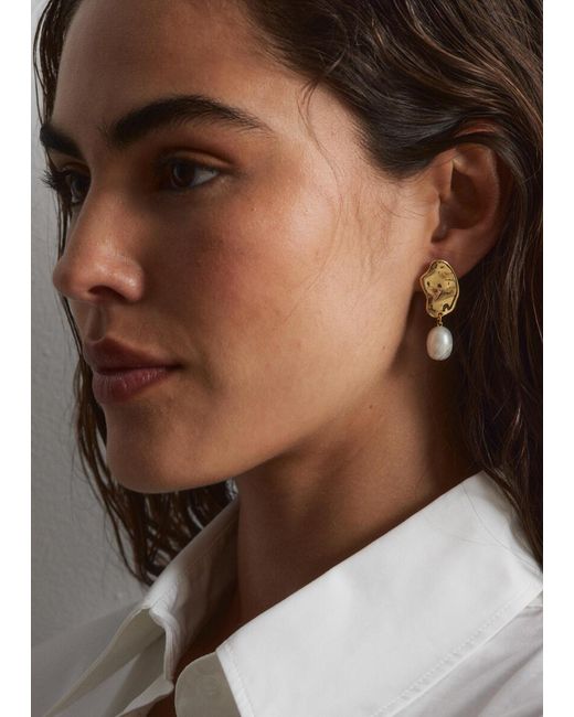 & Other Stories Multicolor Freshwater Pearl Pendant Earrings