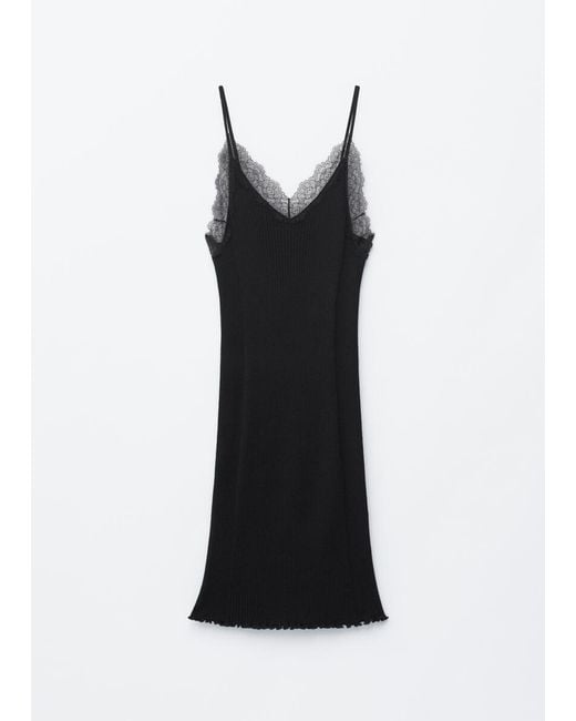 & Other Stories Rib-Knit Camisole Mini Dress in Black | Lyst UK