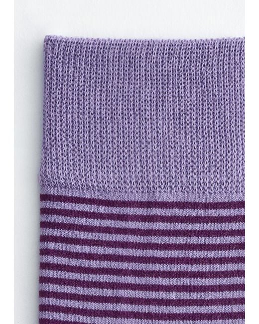 & Other Stories Purple Striped Socks