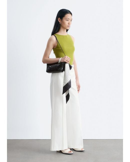 & Other Stories White Press-Crease Cotton Trousers