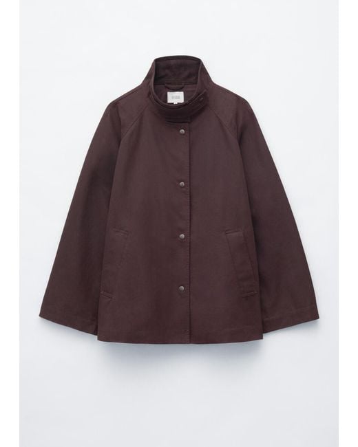 & Other Stories Brown Corduroy-Collar Jacket