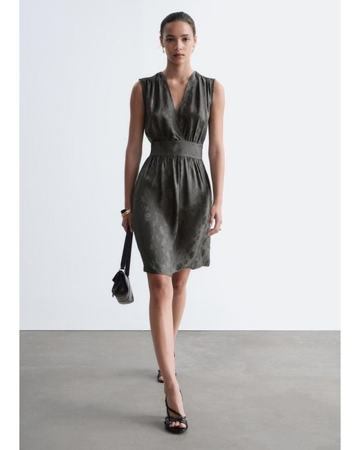 & Other Stories White Jacquard Mini Dress