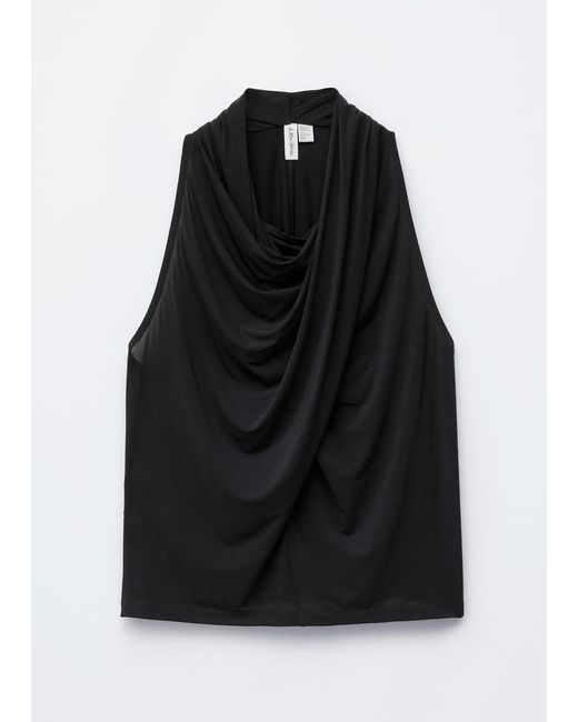 & Other Stories Black Draped Top
