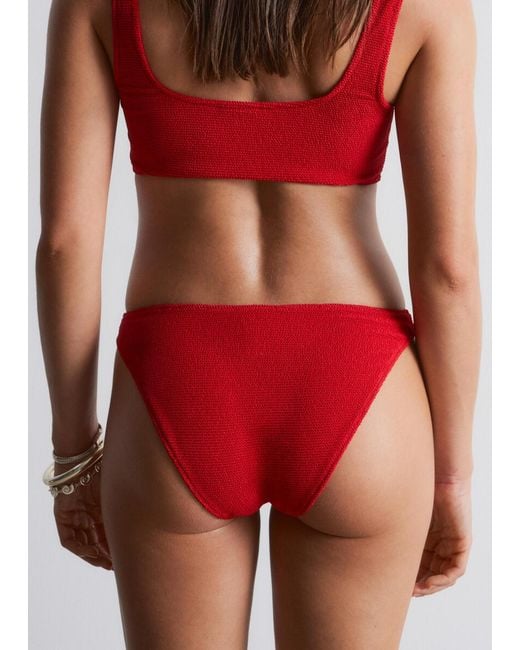 & Other Stories Textured Bikini Top